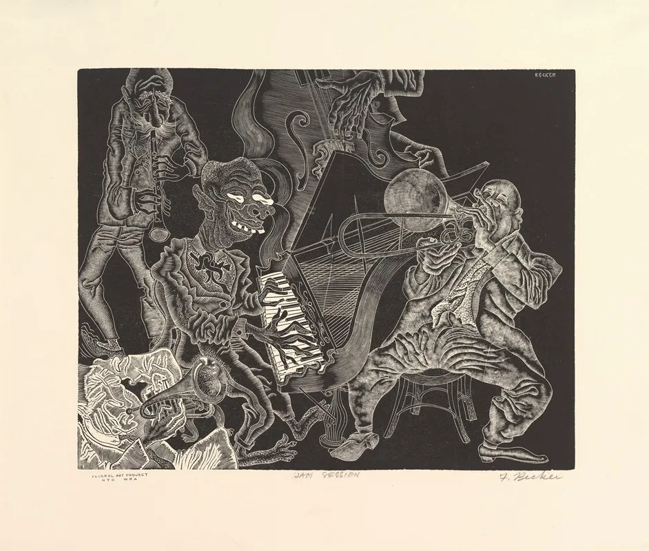 Jam Session 2 Wall Art by Fred Becker - High-Resolution Digital Print