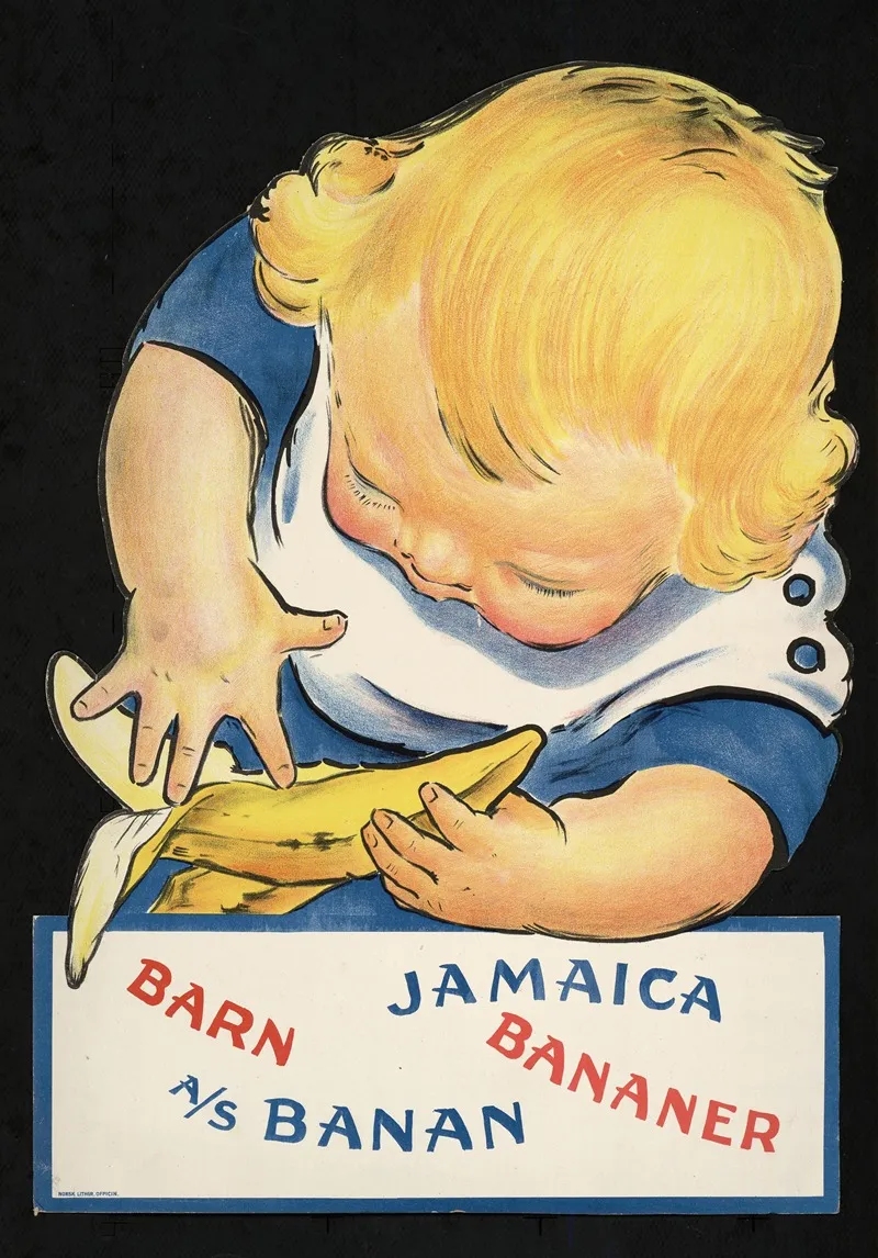 Jamaica Bananer Barn Wall Art by Norsk lithografisk Officin - High-Resolution Digital Print
