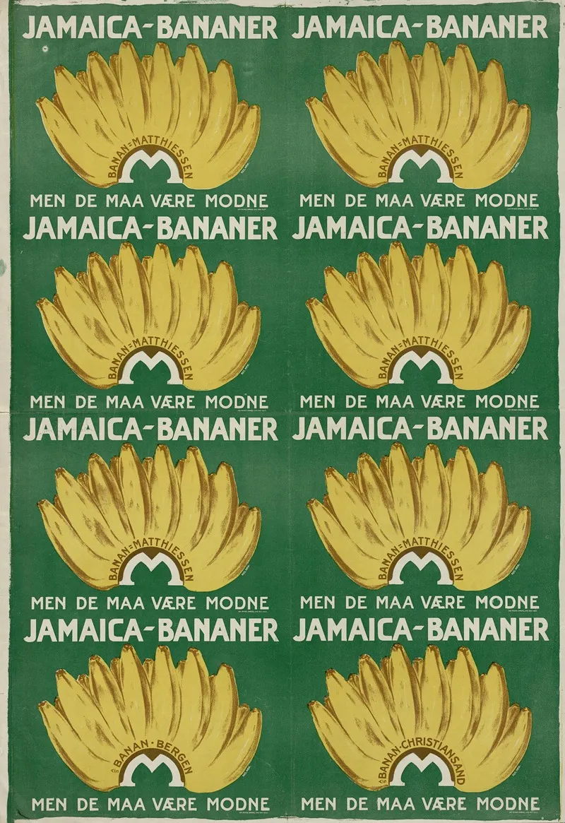 Jamaica Bananer Men De Maa Vaere Modne Wall Art by Den Private Opmaaling - High-Resolution Digital Print