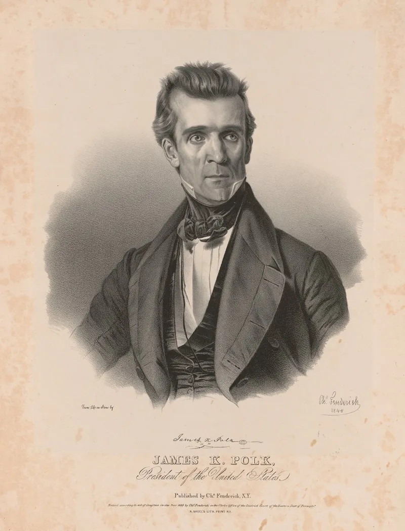 James K Polk President Of The United States Wall Art by Charles Fenderich - High-Resolution Digital Print