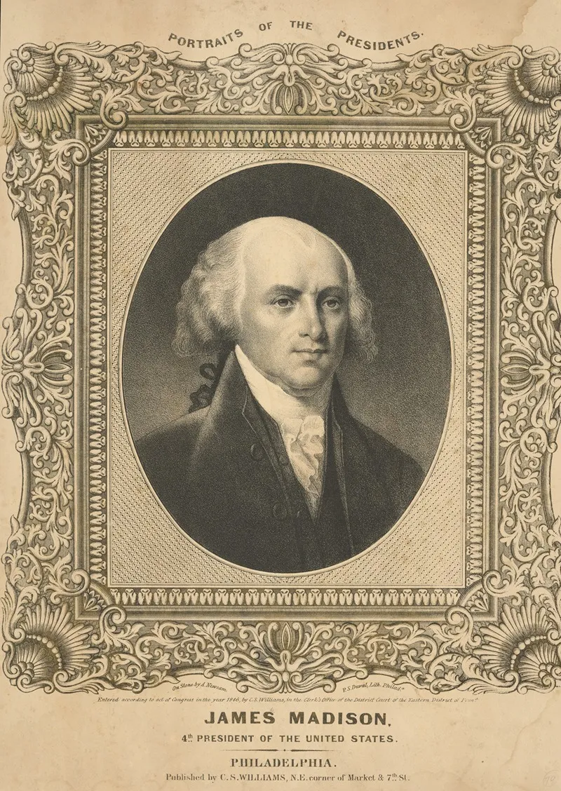 James Madison 4th President Of The United States