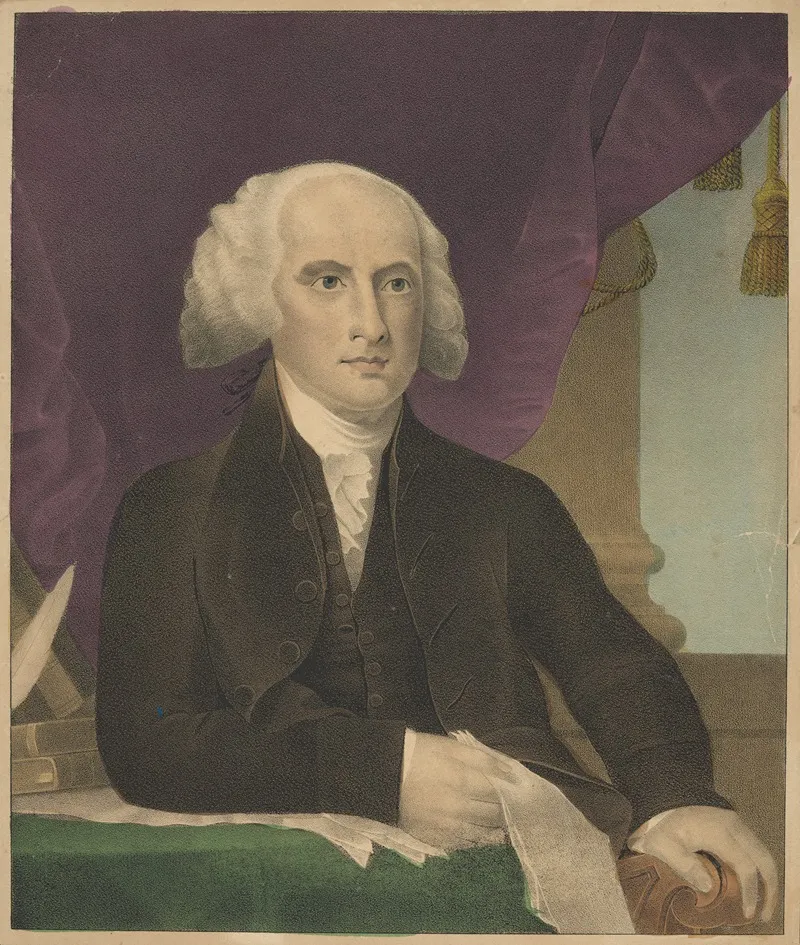 James Madison Fourth President Of The United States 2 Wall Art by E.B. &amp; E.C. Kellogg - High-Resolution Digital Print