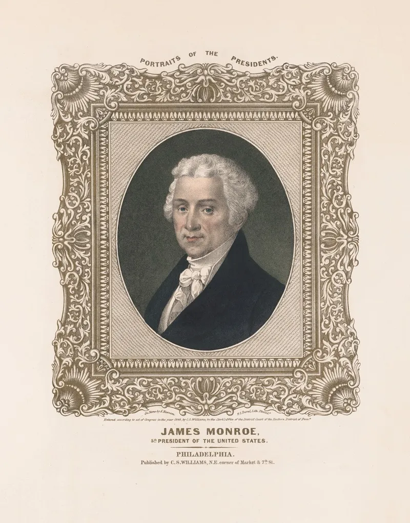 James Monroe 5th President Of The United States