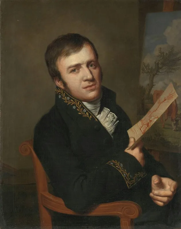 Jan Baptist Kobell Ii 1778 1814 Painter In The Uniform Of A Member Of The Royal Institute Of Science Literature And The Fine Arts Wall Art by Willem Bartel van der Kooi - High-Resolution Digital Print