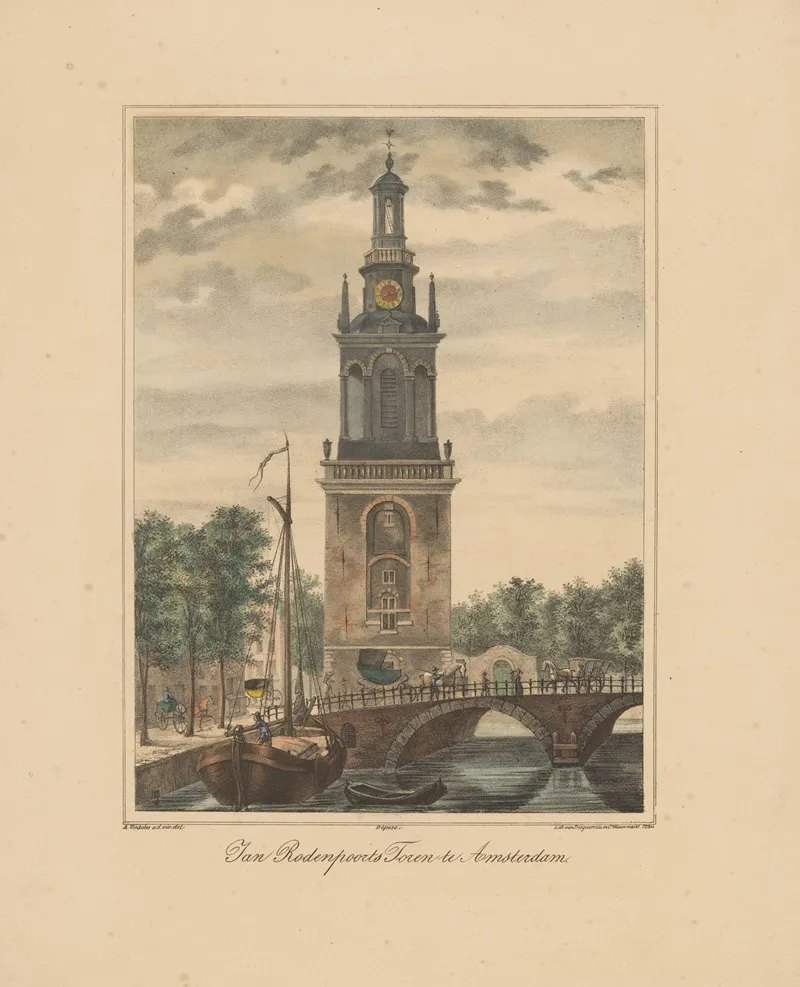 Jan Rodenpoorts Toren Te Amsterdam Wall Art by Abraham Vinkeles - High-Resolution Digital Print