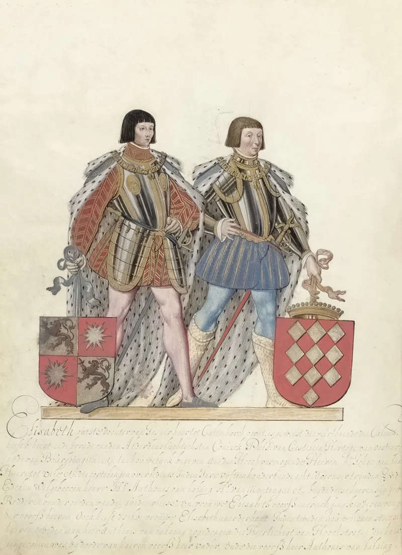 Jan Van Luxemburg En Antoon Van Lalaing Wall Art by Nicolaes de Kemp - High-Resolution Digital Print