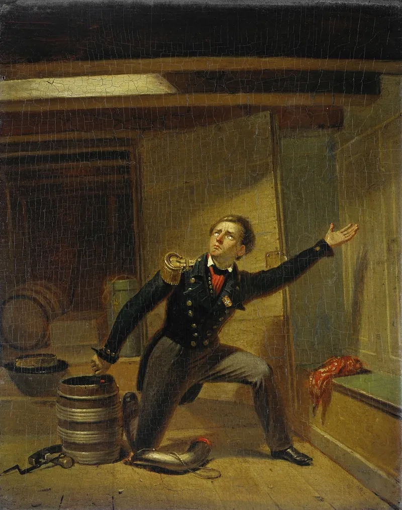 Jan Van Speijk Steekt De Lont In Het Kruit 5 Februari 1831 Wall Art by Jacobus Schoemaker Doyer - High-Resolution Digital Print