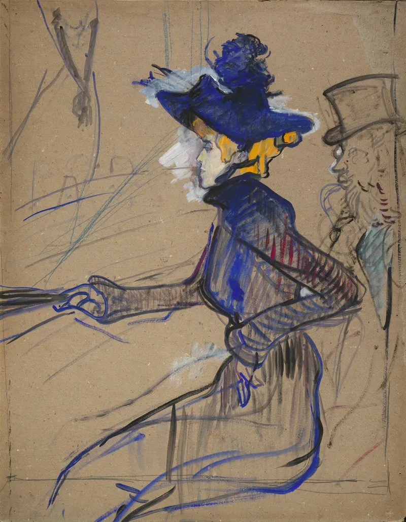 Jane Avril Au Divan Japonais Wall Art by Henri de Toulouse-Lautrec - High-Resolution Digital Print