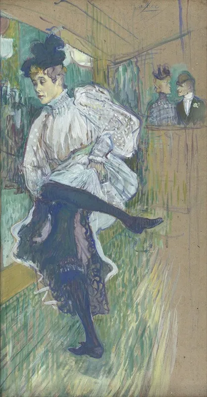 Jane Avril Dancing Wall Art by Henri de Toulouse-Lautrec - High-Resolution Digital Print