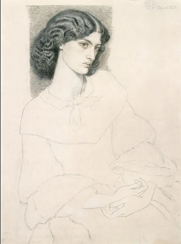 Jane Burden 1840 1914 Wall Art by Dante Gabriel Rossetti - High-Resolution Digital Print