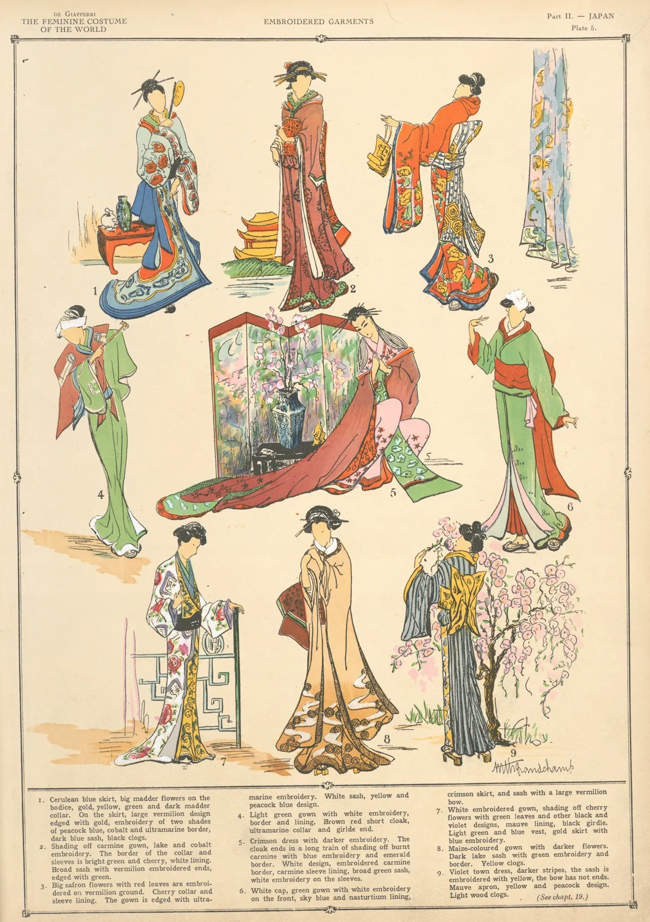 Japan Embroidered Garments Wall Art by Paul Louis de Giafferri - High-Resolution Digital Print