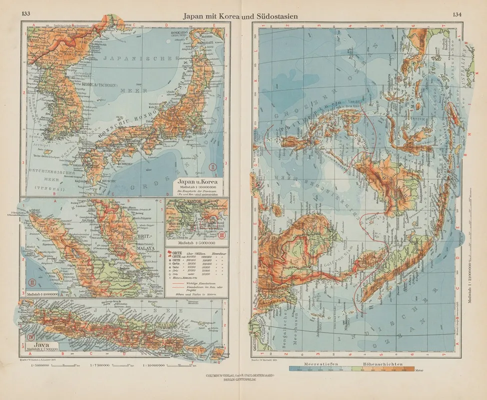 Japan Und Korea Und Sudostasien Wall Art by Ernst Friedrich - High-Resolution Digital Print
