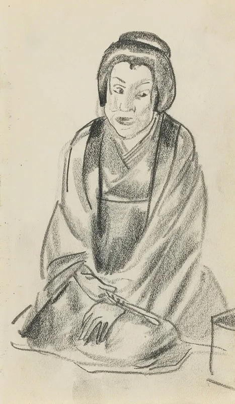 Japanese Figure 3 Wall Art by Alexandre Jacovleff - High-Resolution Digital Print