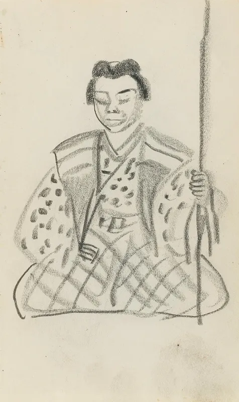 Japanese Figure 7 Wall Art by Alexandre Jacovleff - High-Resolution Digital Print