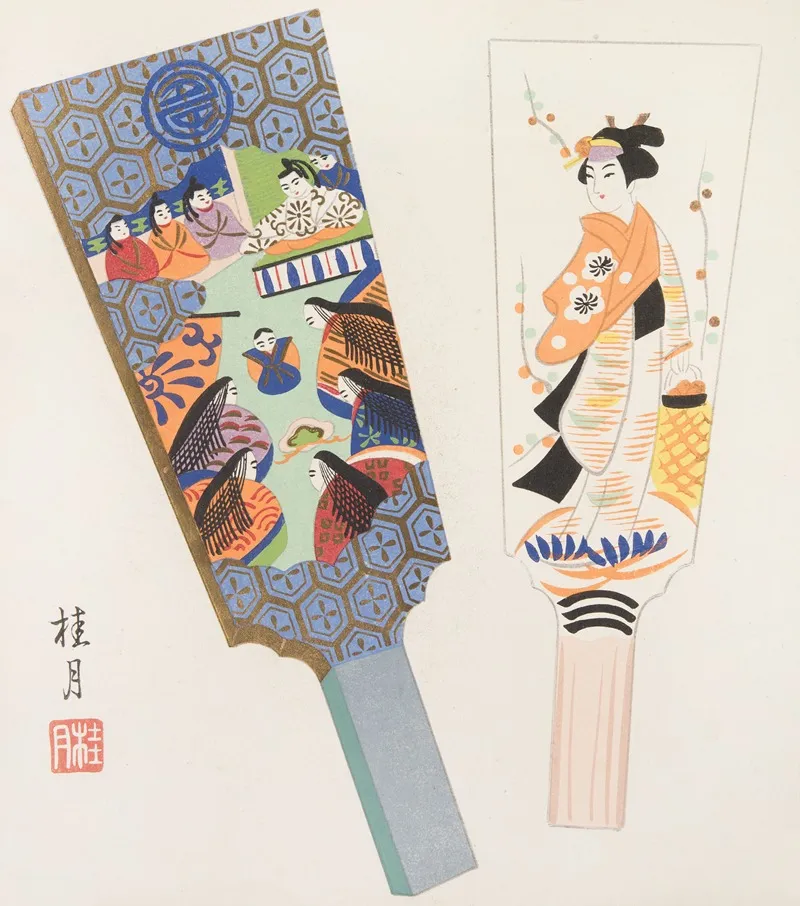 Japanese Folk Toys Kyodo Gangu Shu Haru Pl 05 Wall Art by Yamashita Hakuba - High-Resolution Digital Print
