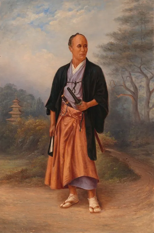 Japanese Man Wall Art by Antonio Zeno Shindler - High-Resolution Digital Print