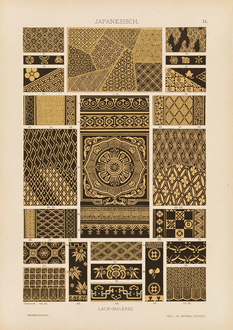 Japanisch Lack Malerei Wall Art by Heinrich Dolmetsch - High-Resolution Digital Print