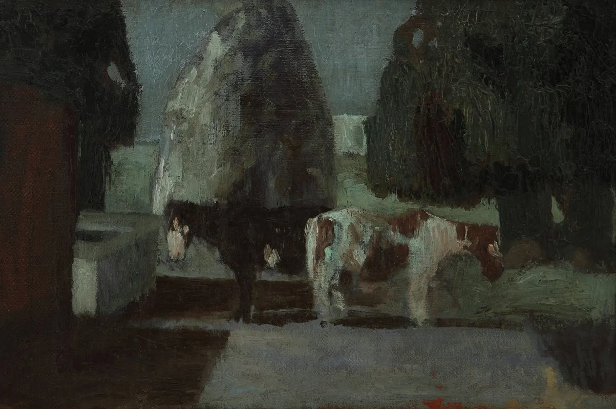 Jardin Bajo La Luna O Quietud En La Quinta Wall Art by Pedro Figari - High-Resolution Digital Print