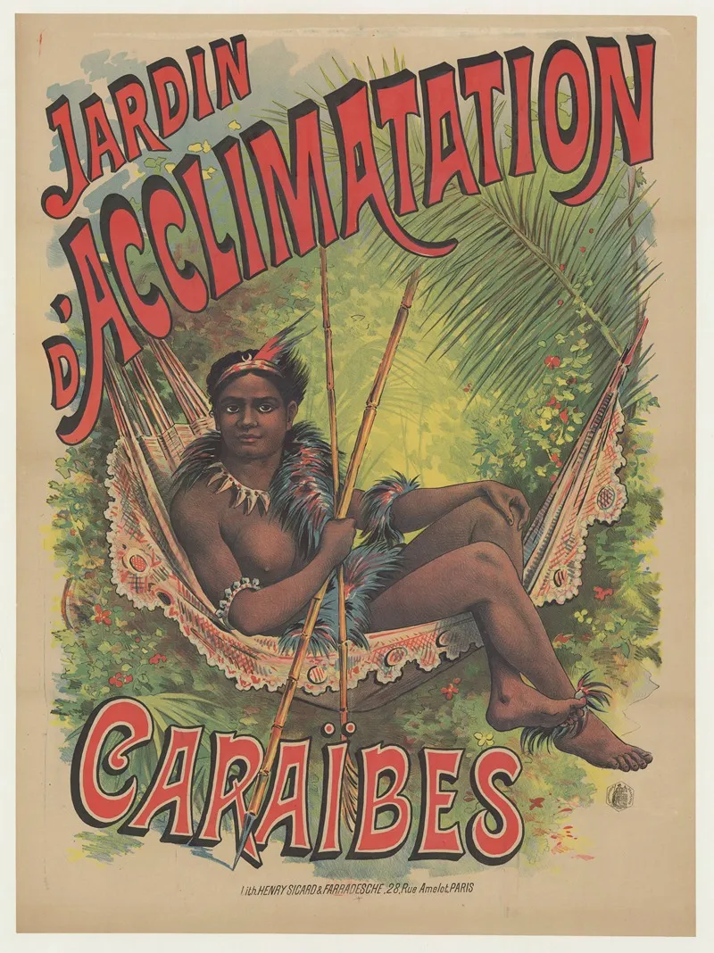 Jardin Dacclimatation Caraibes 2 Wall Art by lith. Henry Sicard & Farradesche - High-Resolution Digital Print