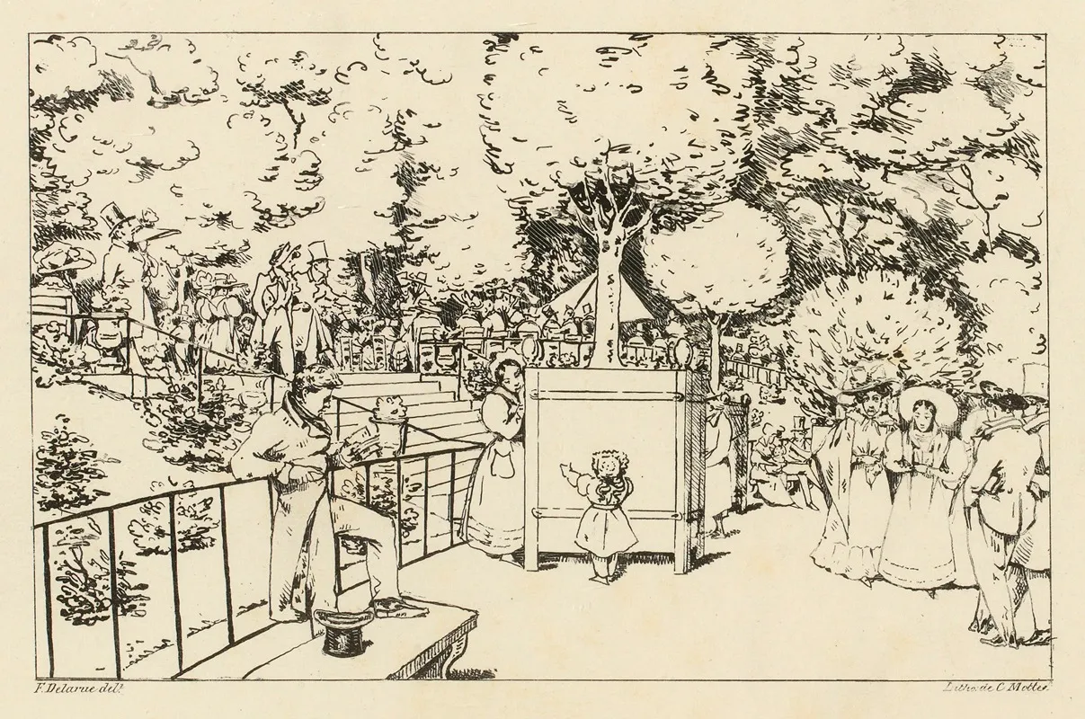Jardin Du Luxembourg 3 Wall Art by Félix Fortuné Delarue - High-Resolution Digital Print