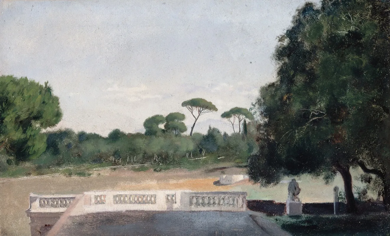 Jardins De La Villa Borghese Vus Depuis La Villa Medicis A Rome