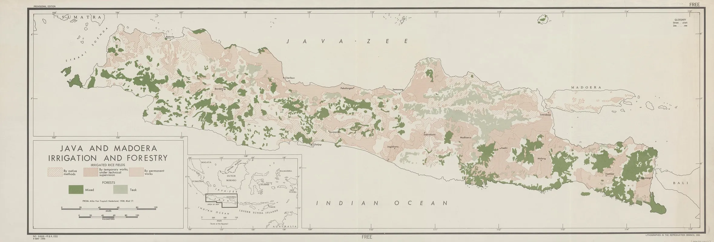 Java And Madoera Irrigation And Forestry Wall Art by Office of Strategic Services - High-Resolution Digital Print