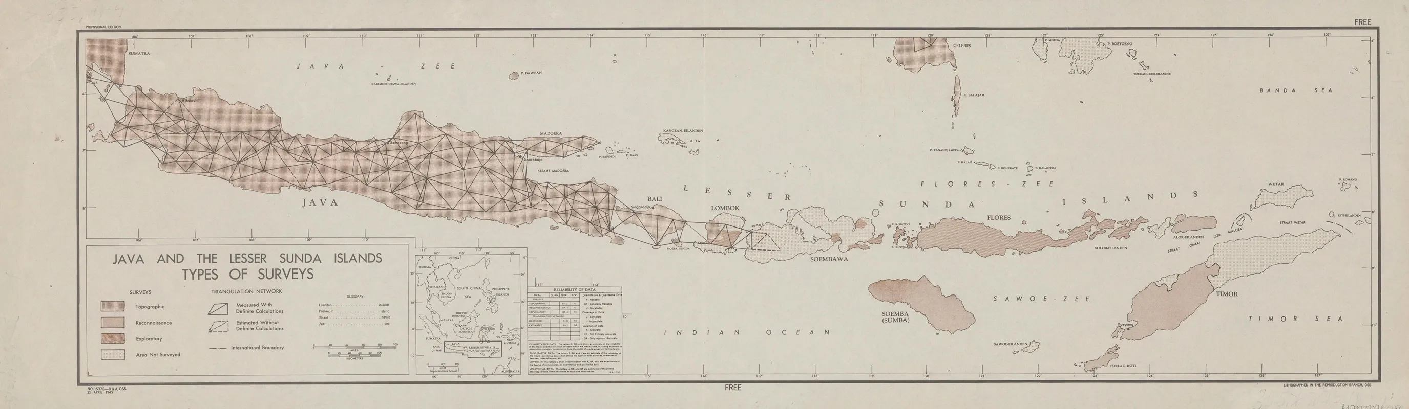 Java And The Lesser Sunda Islands Types Of Surveys Wall Art by Office of Strategic Services - High-Resolution Digital Print