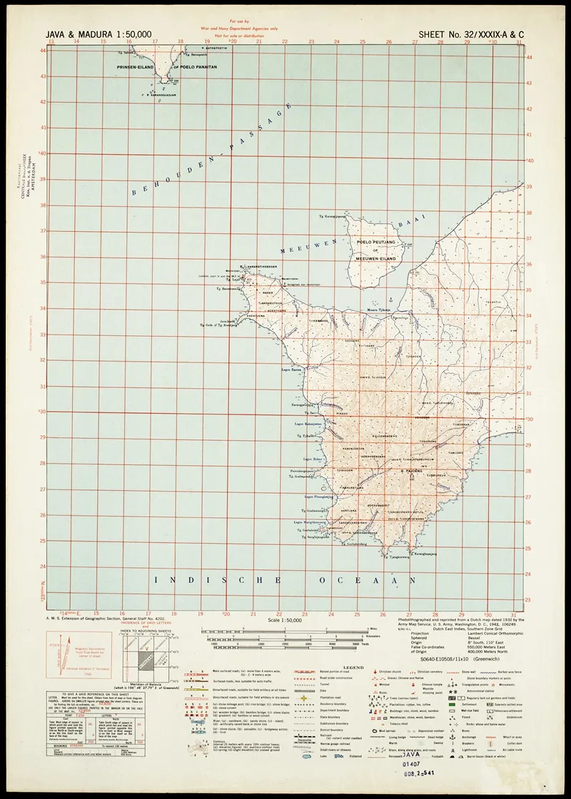 Java Madura Pl 002 Wall Art by U.S. Defence Mapping Agency - High-Resolution Digital Print