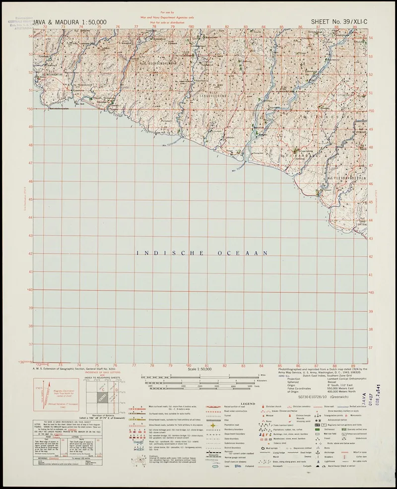 Java Madura Pl 020 Wall Art by U.S. Defence Mapping Agency - High-Resolution Digital Print