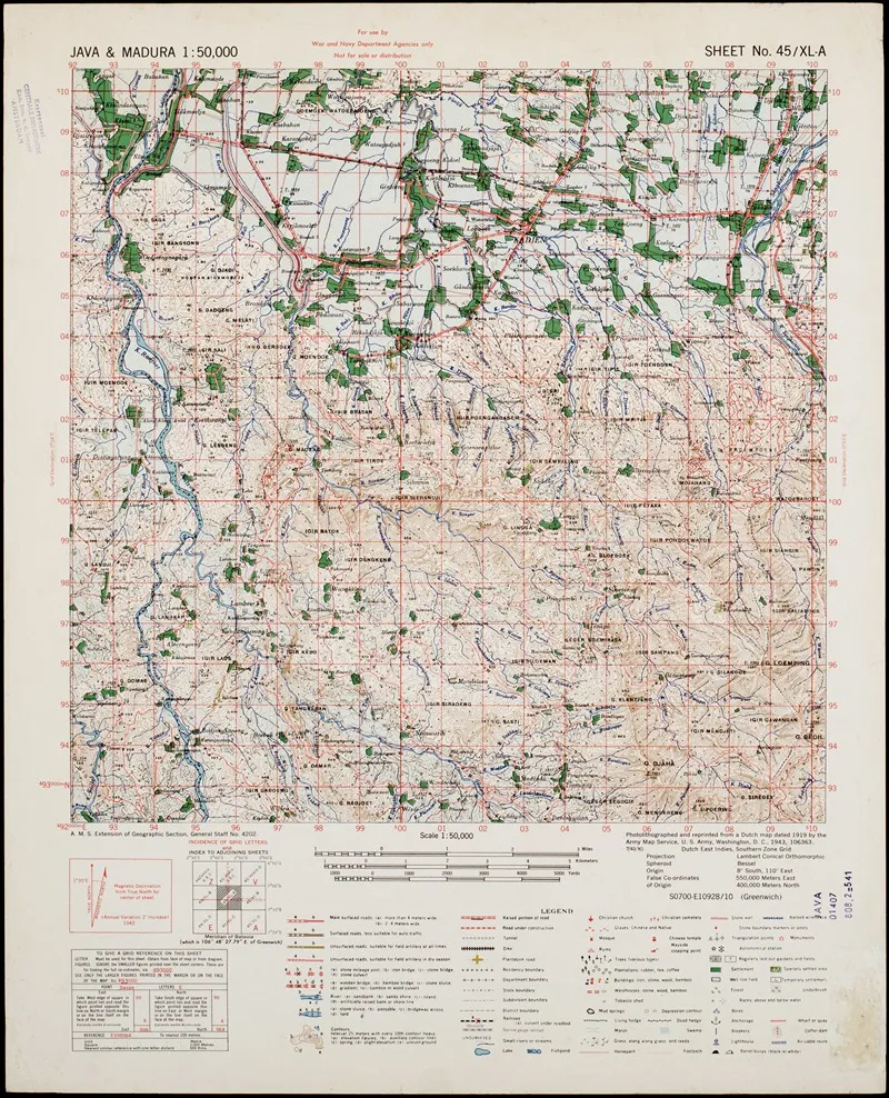 Java Madura Pl 108 Wall Art by U.S. Defence Mapping Agency - High-Resolution Digital Print