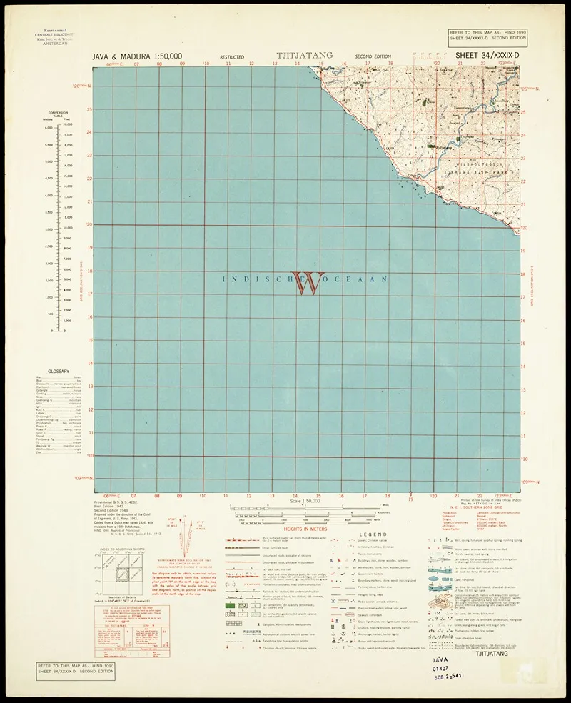 Java Madura Pl 120 Wall Art by U.S. Defence Mapping Agency - High-Resolution Digital Print