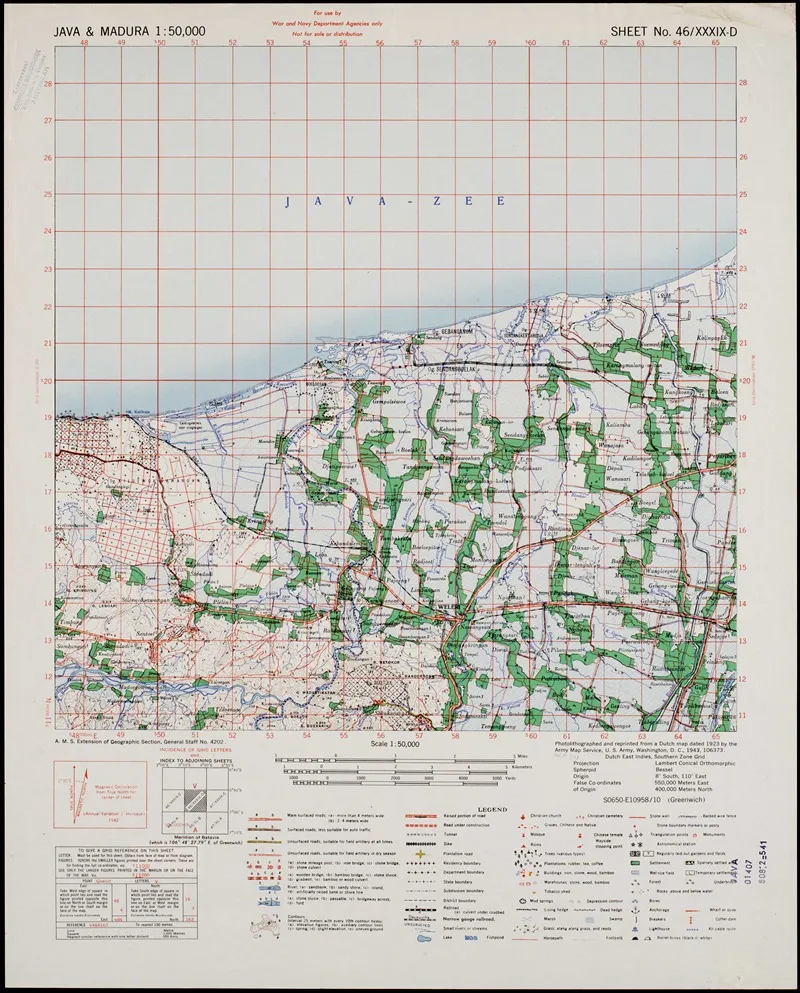 Java Madura Pl 121 Wall Art by U.S. Defence Mapping Agency - High-Resolution Digital Print