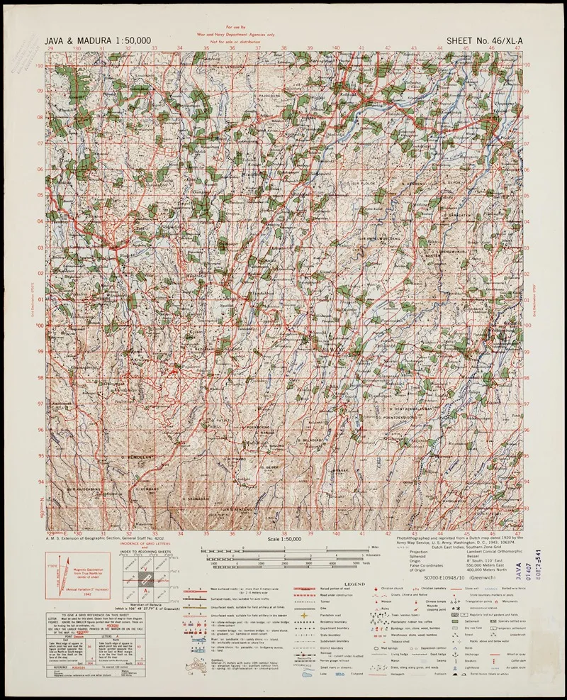 Java Madura Pl 122 Wall Art by U.S. Defence Mapping Agency - High-Resolution Digital Print