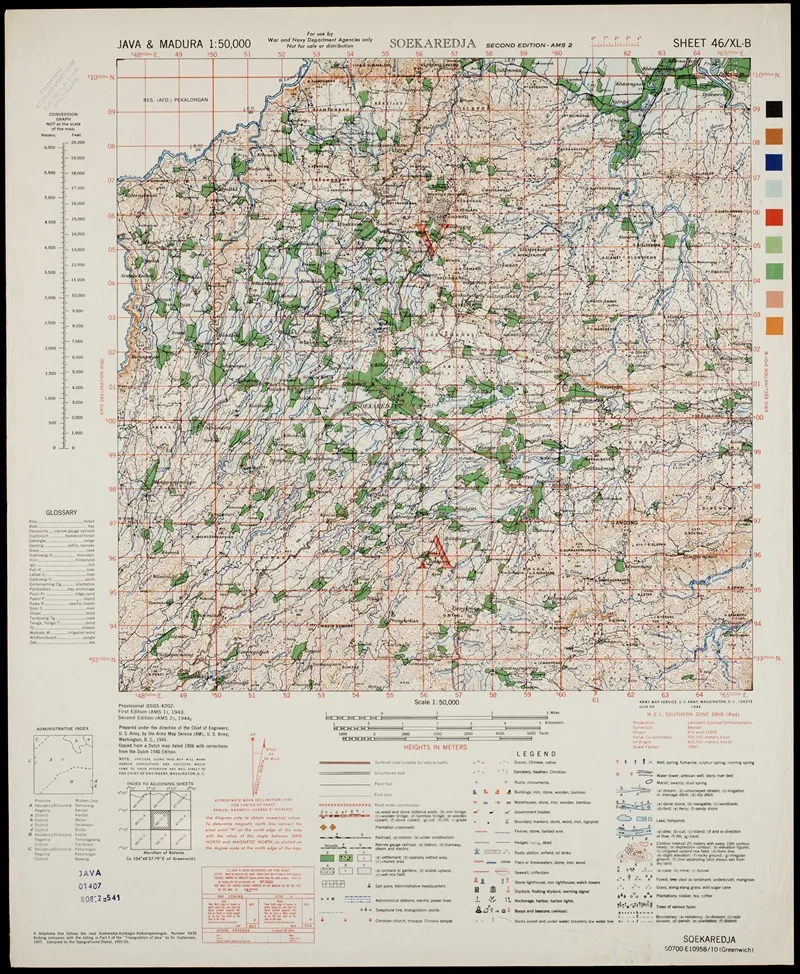 Java Madura Pl 123 Wall Art by U.S. Defence Mapping Agency - High-Resolution Digital Print