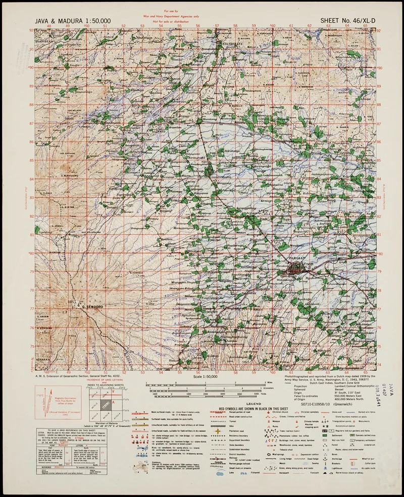 Java Madura Pl 125 Wall Art by U.S. Defence Mapping Agency - High-Resolution Digital Print