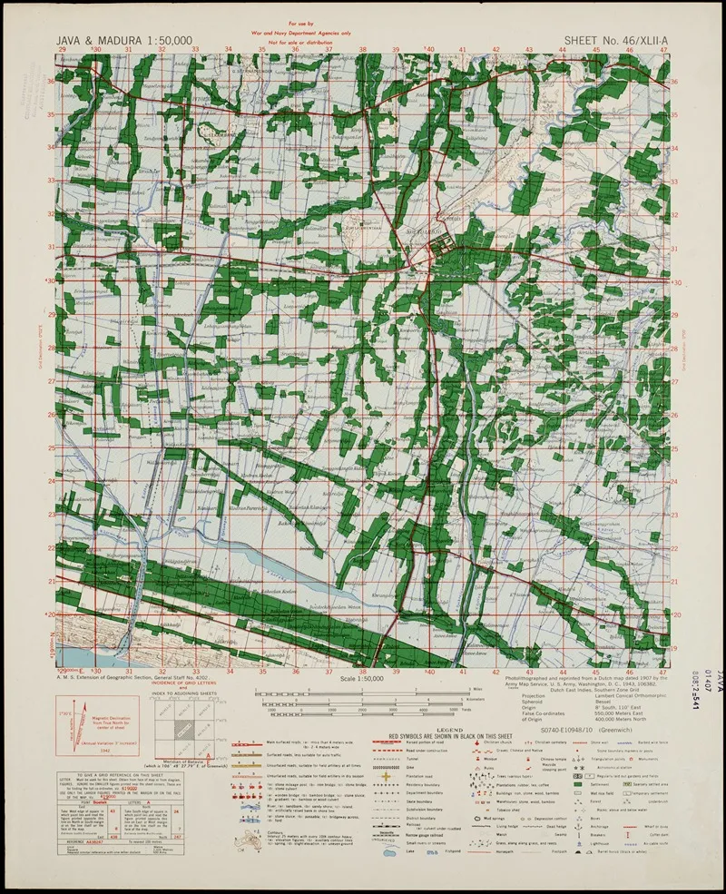 Java Madura Pl 130 Wall Art by U.S. Defence Mapping Agency - High-Resolution Digital Print