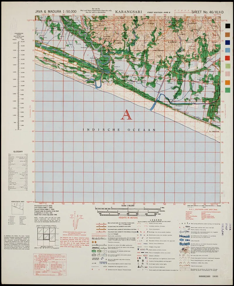 Java Madura Pl 134 Wall Art by U.S. Defence Mapping Agency - High-Resolution Digital Print