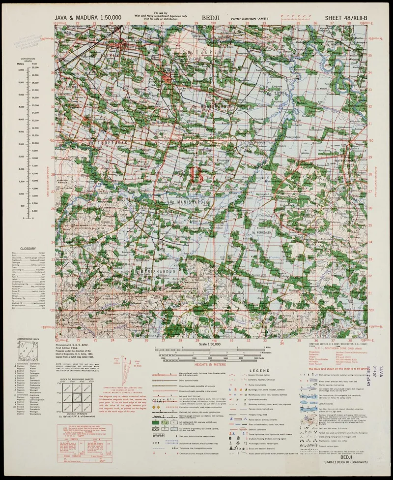 Java Madura Pl 167 Wall Art by U.S. Defence Mapping Agency - High-Resolution Digital Print
