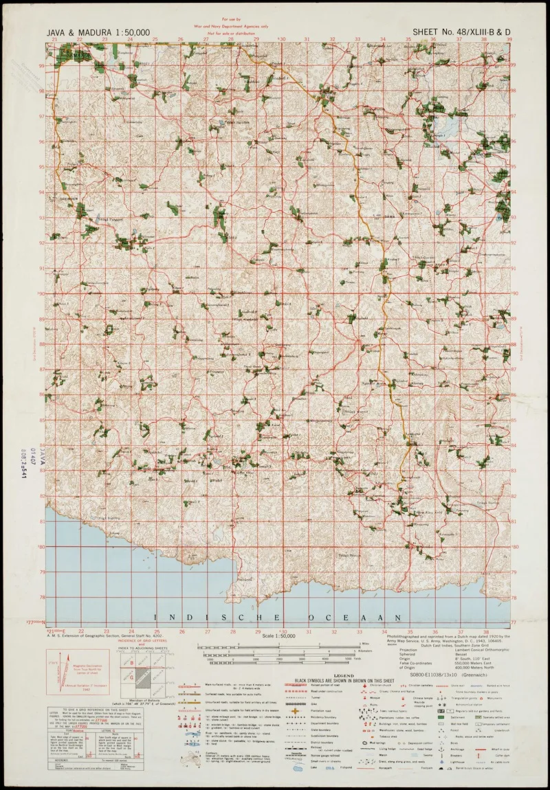 Java Madura Pl 171 Wall Art by U.S. Defence Mapping Agency - High-Resolution Digital Print