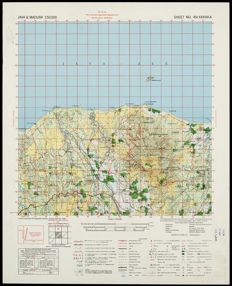Java Madura Pl 172 Wall Art by U.S. Defence Mapping Agency - High-Resolution Digital Print
