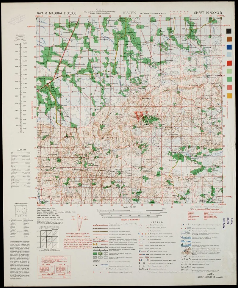 Java Madura Pl 180 Wall Art by U.S. Defence Mapping Agency - High-Resolution Digital Print