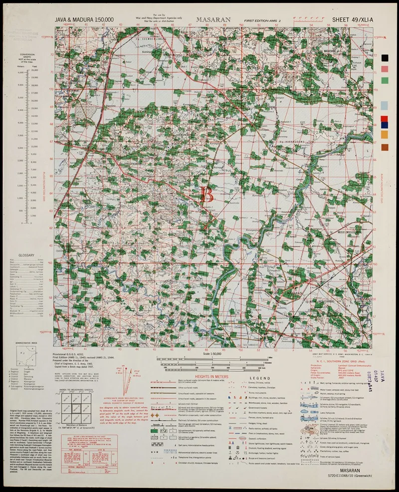 Java Madura Pl 185 Wall Art by U.S. Defence Mapping Agency - High-Resolution Digital Print