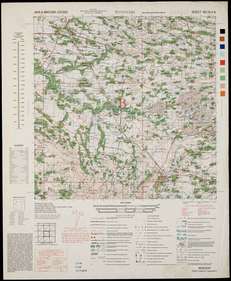 Java Madura Pl 190 Wall Art by U.S. Defence Mapping Agency - High-Resolution Digital Print