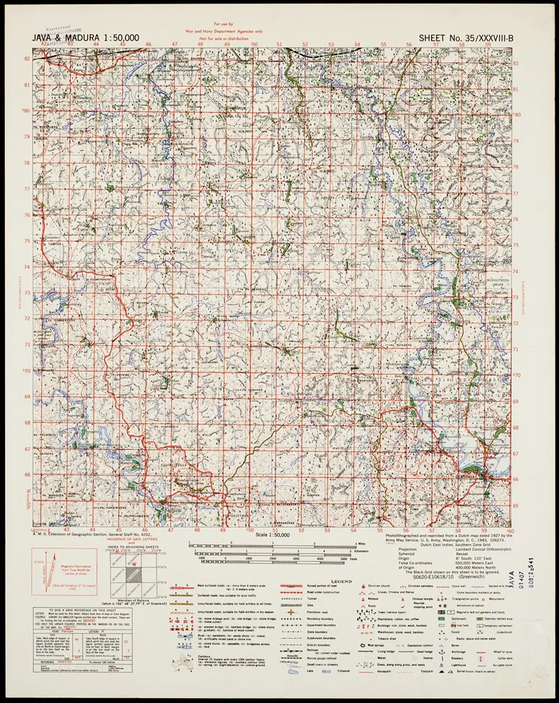 Java Madura Pl 197 Wall Art by U.S. Defence Mapping Agency - High-Resolution Digital Print