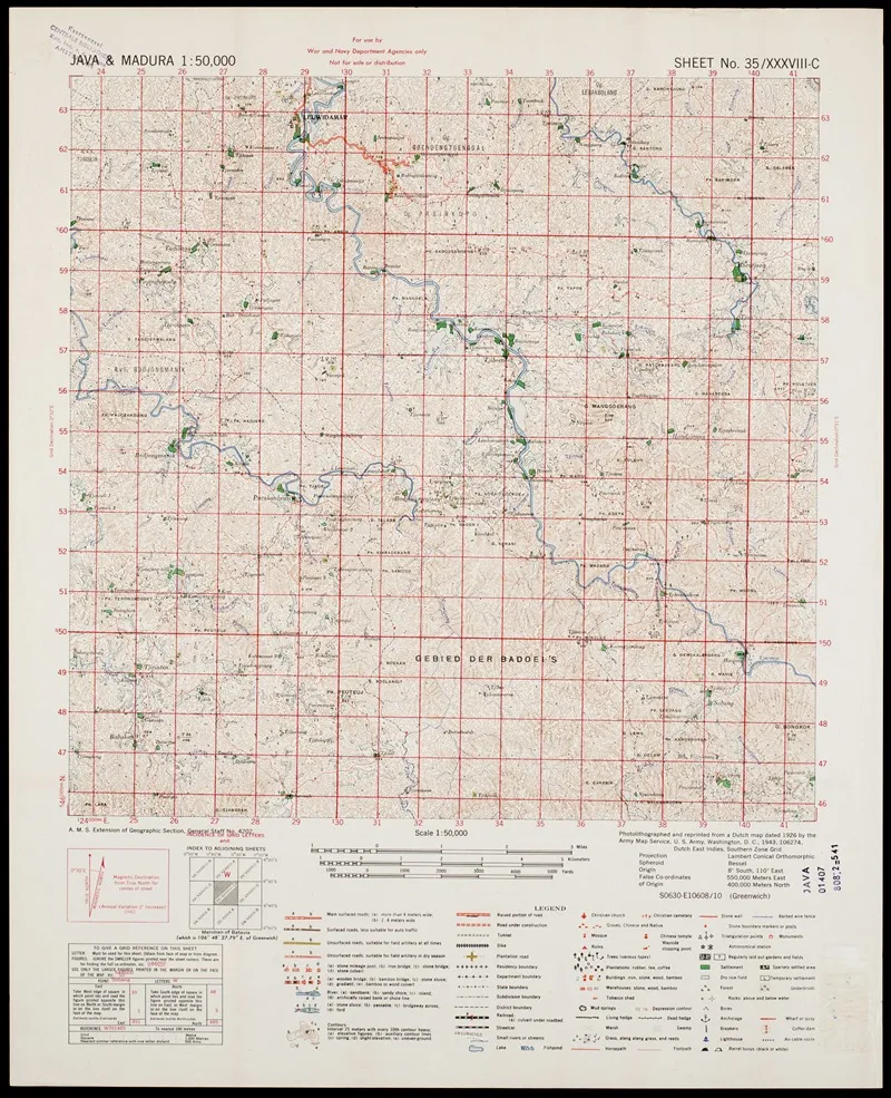 Java Madura Pl 208 Wall Art by U.S. Defence Mapping Agency - High-Resolution Digital Print