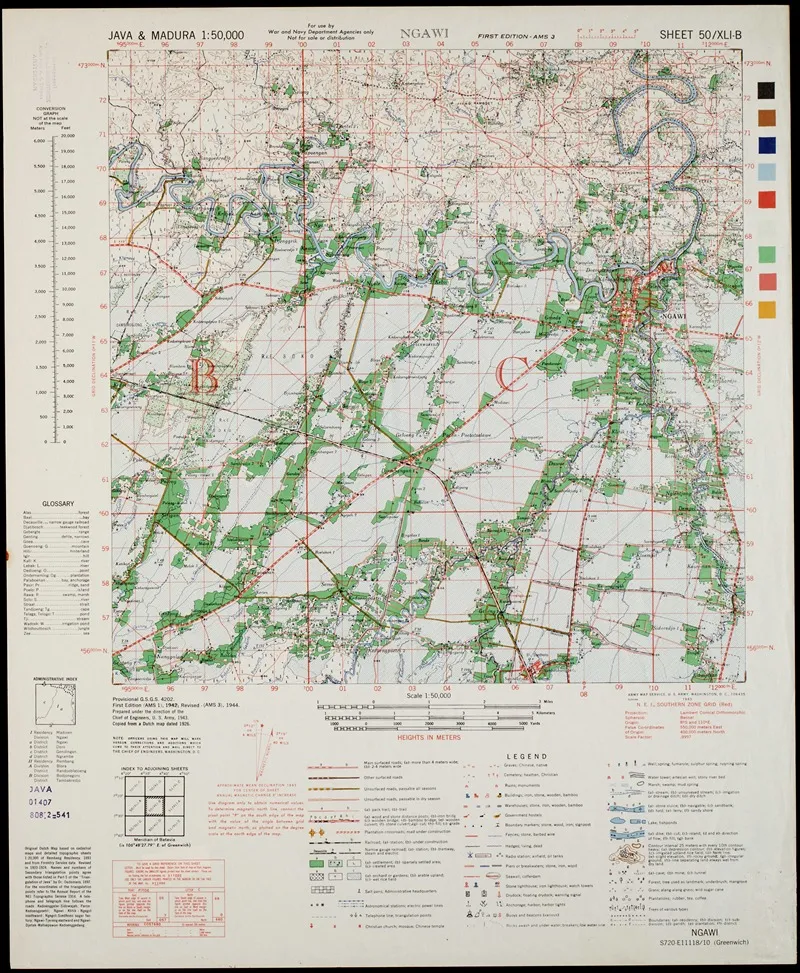 Java Madura Pl 209 Wall Art by U.S. Defence Mapping Agency - High-Resolution Digital Print