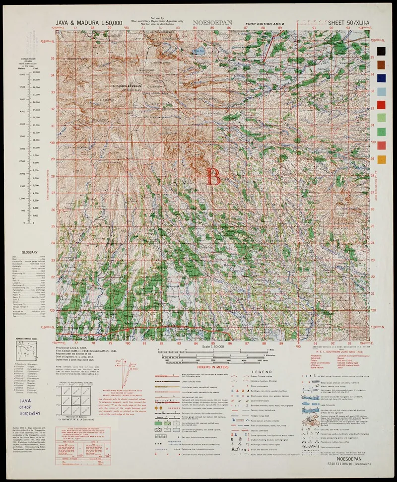 Java Madura Pl 212 Wall Art by U.S. Defence Mapping Agency - High-Resolution Digital Print