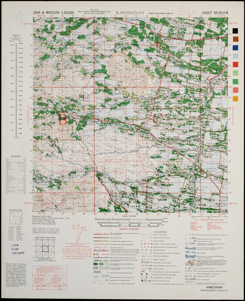 Java Madura Pl 213 Wall Art by U.S. Defence Mapping Agency - High-Resolution Digital Print