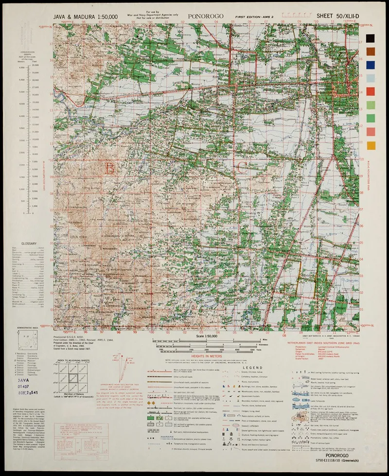 Java Madura Pl 215 Wall Art by U.S. Defence Mapping Agency - High-Resolution Digital Print