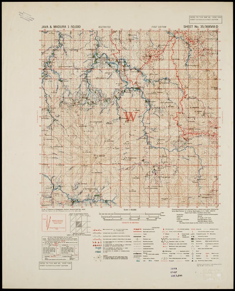 Java Madura Pl 219 Wall Art by U.S. Defence Mapping Agency - High-Resolution Digital Print